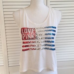 PINK American Flag Tank Top